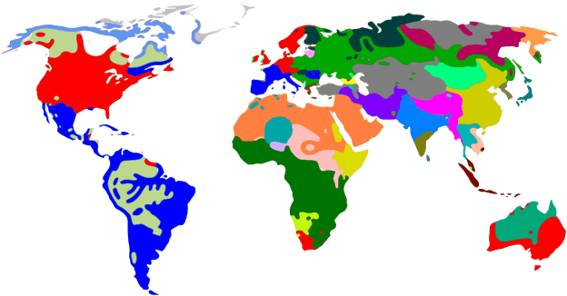 Linguistic map of the world (<a href="https://en.wikipedia.org/wiki/Linguistic_map">source</a>)